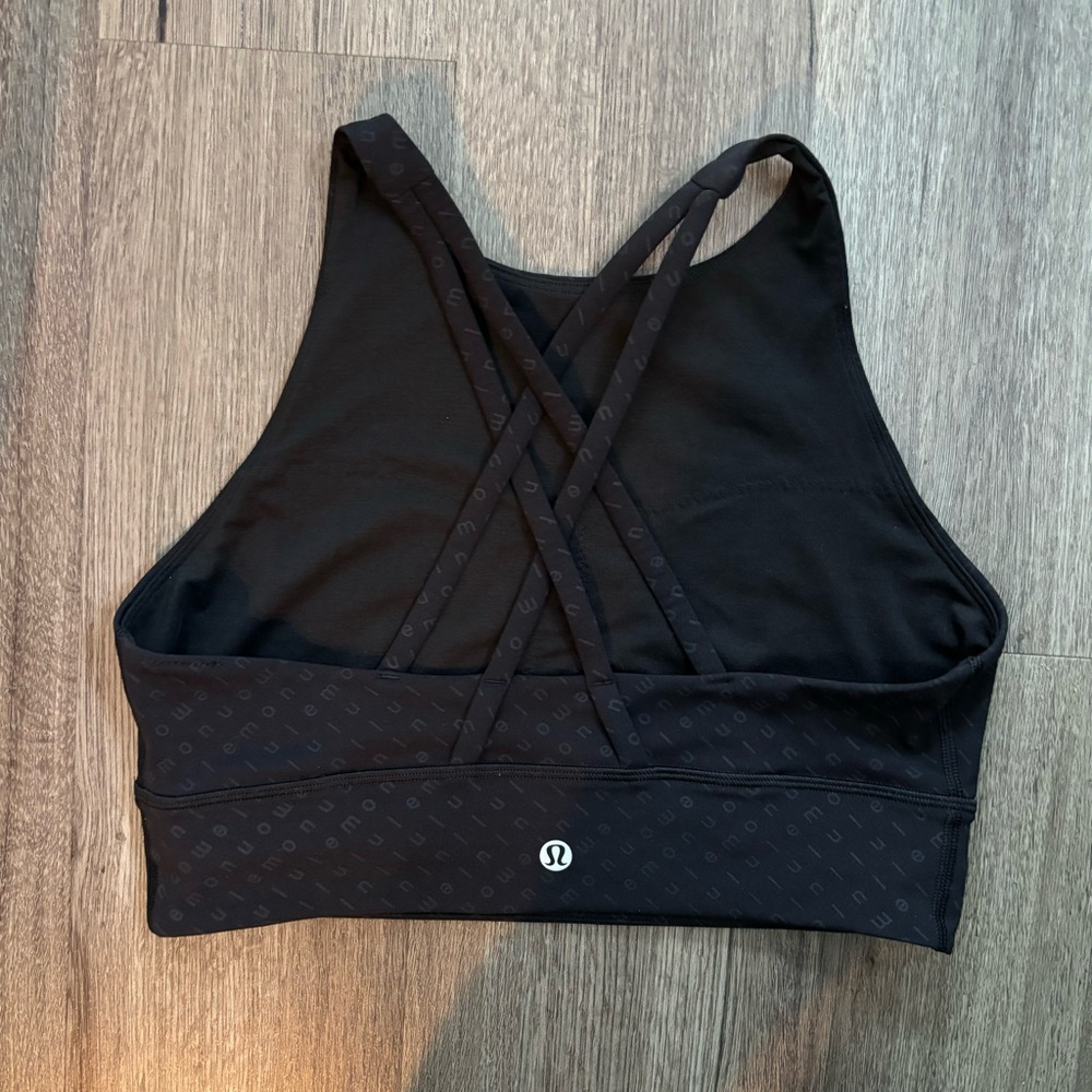 Lululemon ENERGY BRA HIGH-NECK LONGLINE
Color: Mirrorify PU Black - Picture 3 of 4